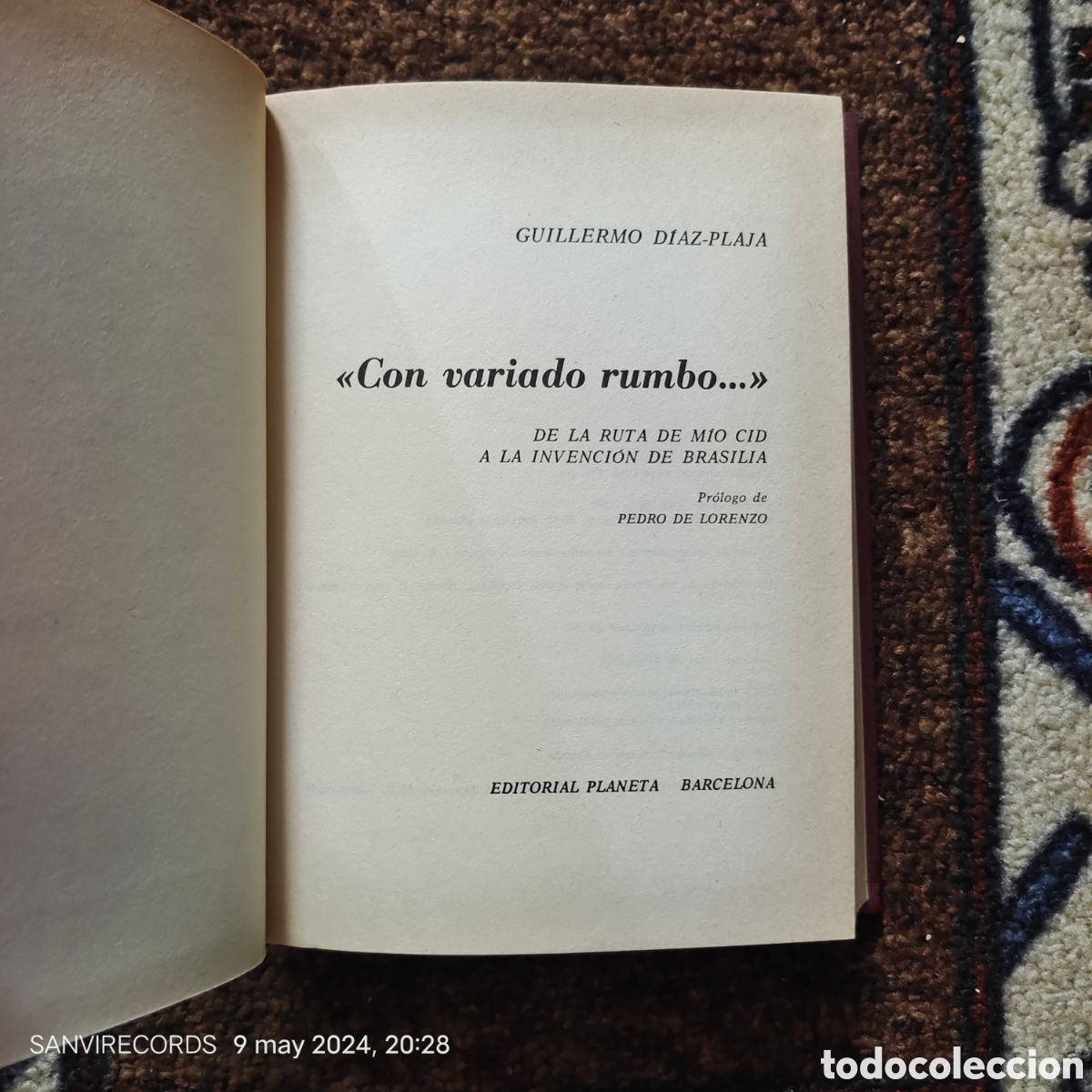 Libros de segunda mano: CON VARIADO RUMBO... (GUILLERMO D&Iacute;AZ-PLAJA) (PLANETA) - Foto 2
