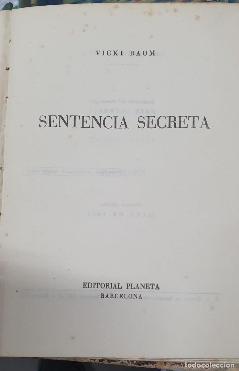 Libros de segunda mano: Sentencia secreta. Vicri Baum - Foto 2