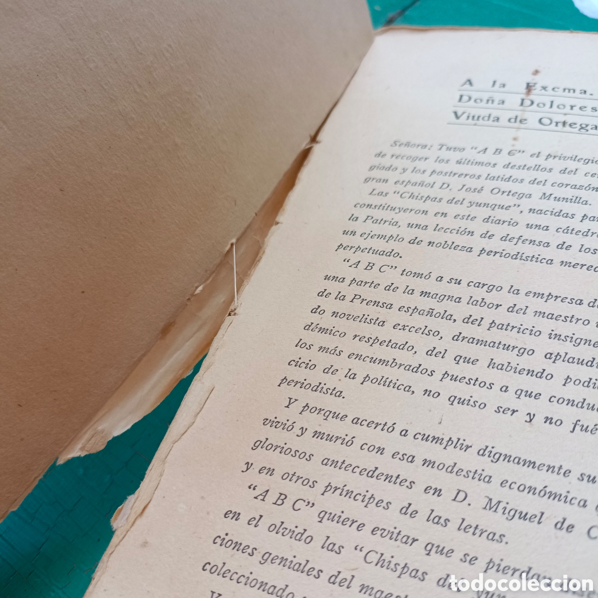 Libros de segunda mano: Jos&eacute; Ortega munilla chispas del yunque MUY USADO - Foto 3