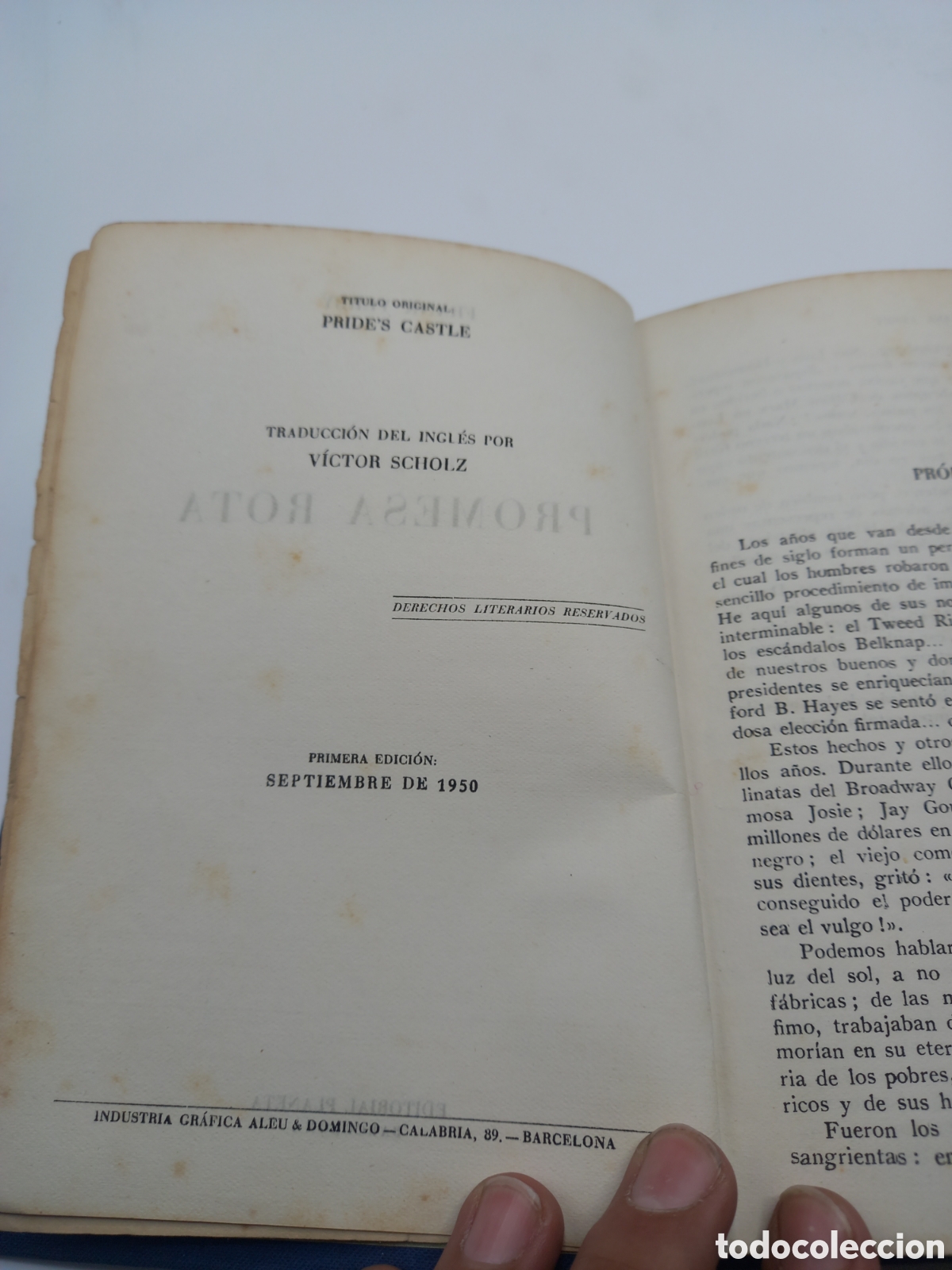 Libros de segunda mano: Promesa rota Frank Yerbi 1950 - Foto 1