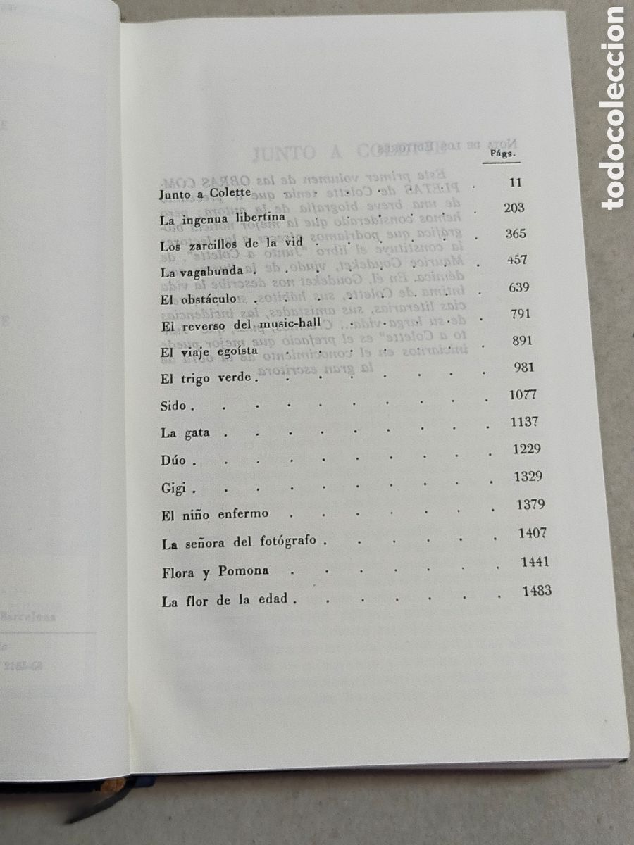 Libros de segunda mano: OBRAS COMPLETAS COLETTE. PLAZA & JANES, 3 EDICION. 1966 - Foto 7