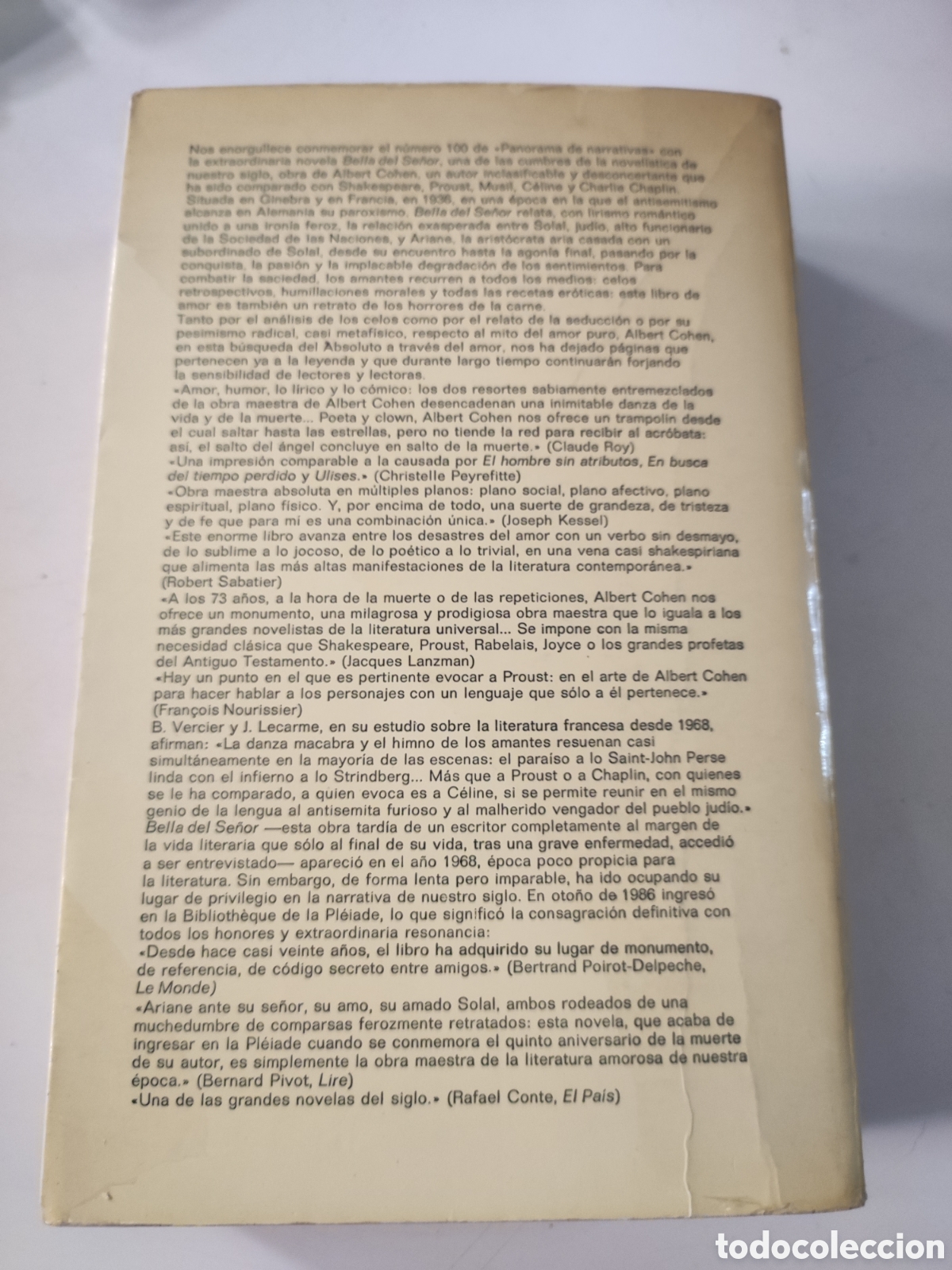 Libros de segunda mano: BELLA DEL SE&Ntilde;OR .- Albert Cohen - Foto 2