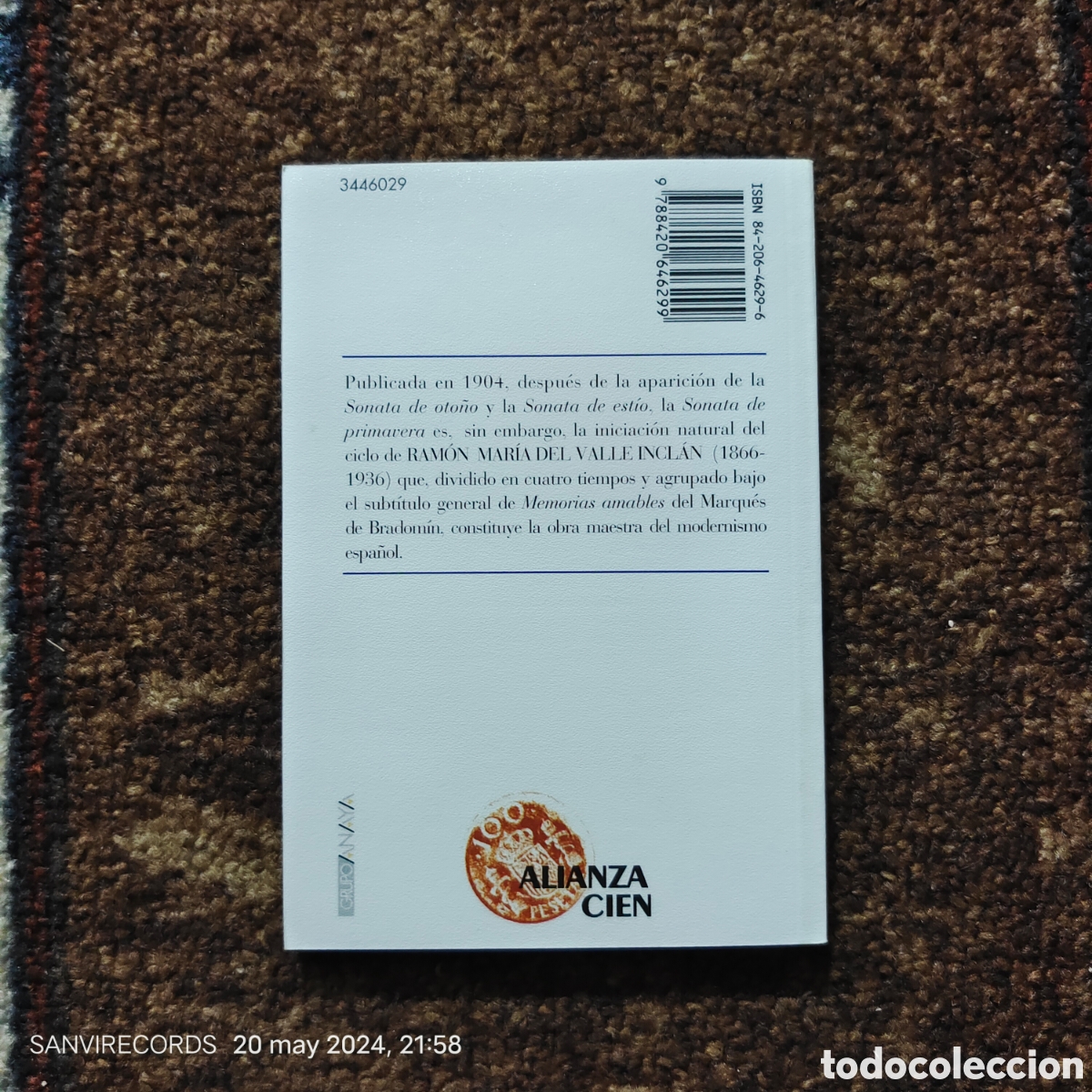 Libros de segunda mano: SONATA DE PRIMAVERA (VALLE-INCL&Aacute;N) (ALIANZA CIEN) - Foto 2