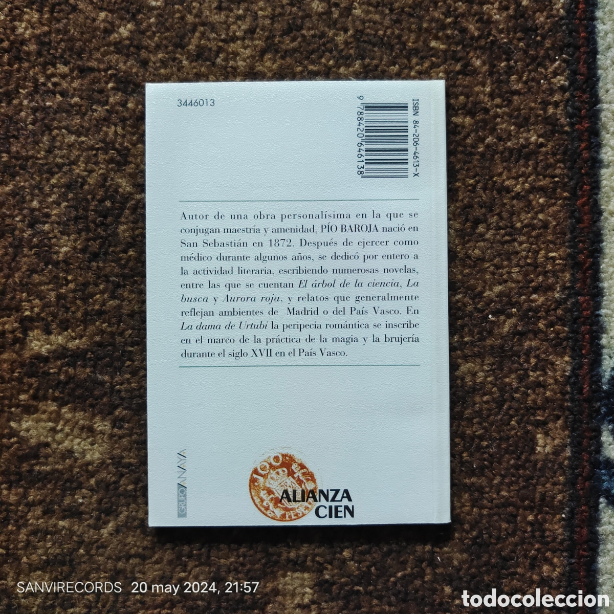 Libros de segunda mano: LA DAMA DE URTUBI (BAROJA) (ALIANZA CIEN) - Foto 2