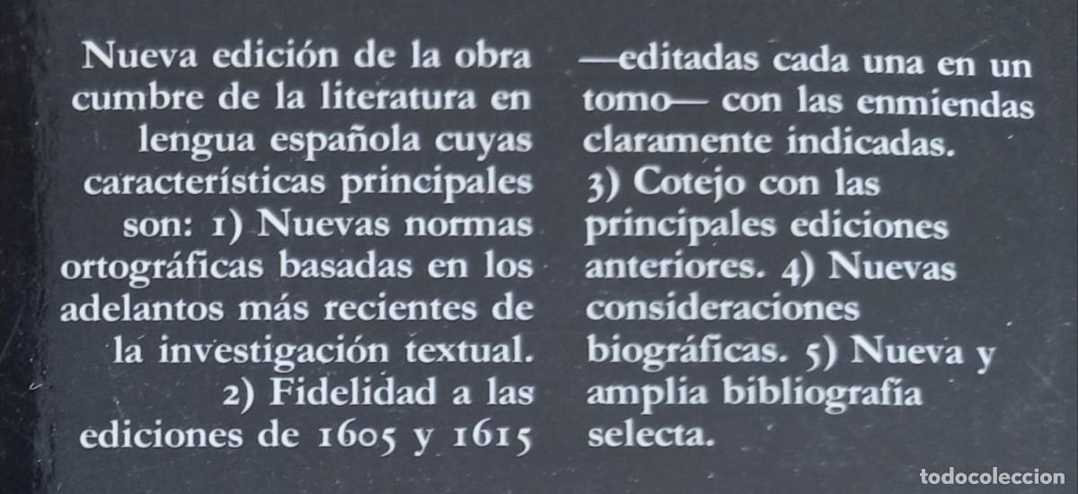 Libros de segunda mano: DON QUIJOTE DE LA MANCHA I Y II - CERVANTES - CATEDRA - Foto 2