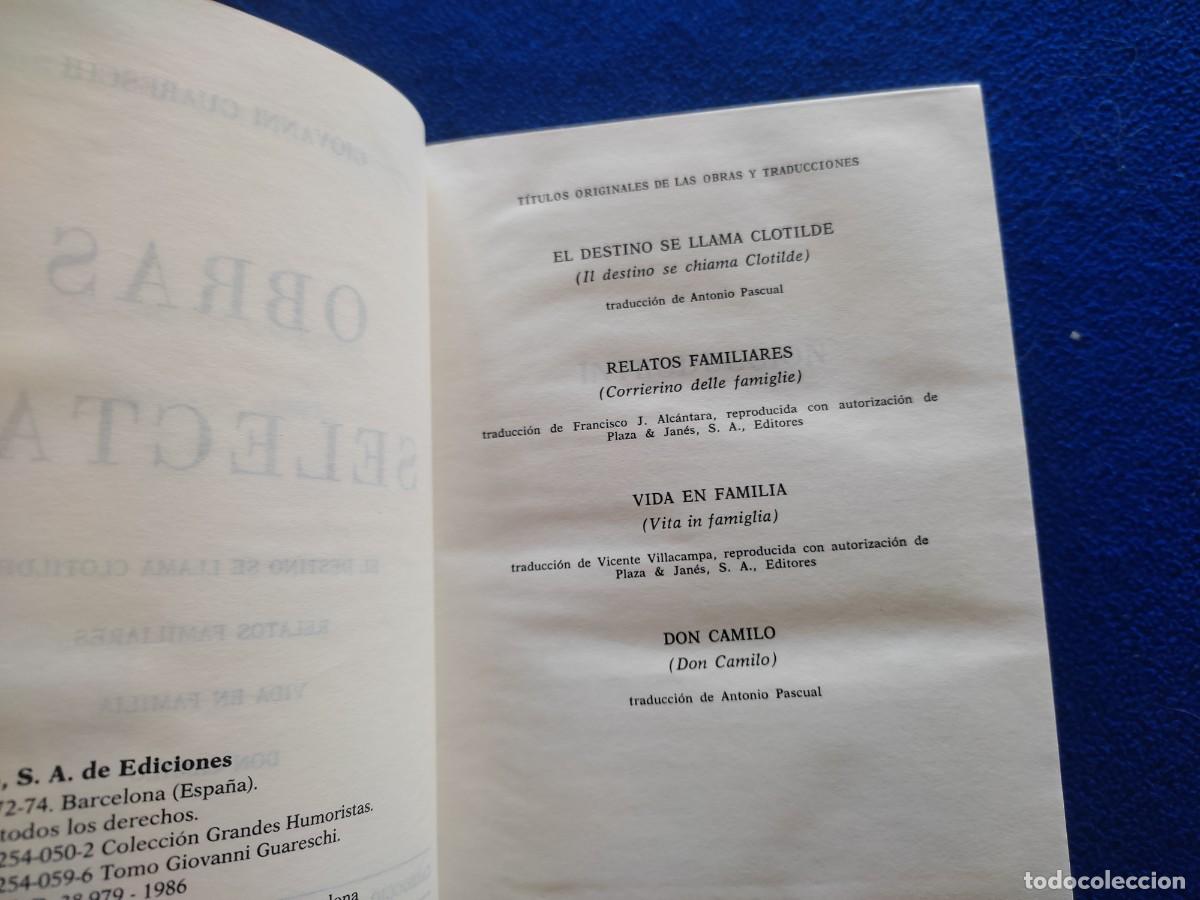 Libros de segunda mano: Giovanni Guareschi Obras Selectas Ediciones Carroggio 1986 - Foto 6