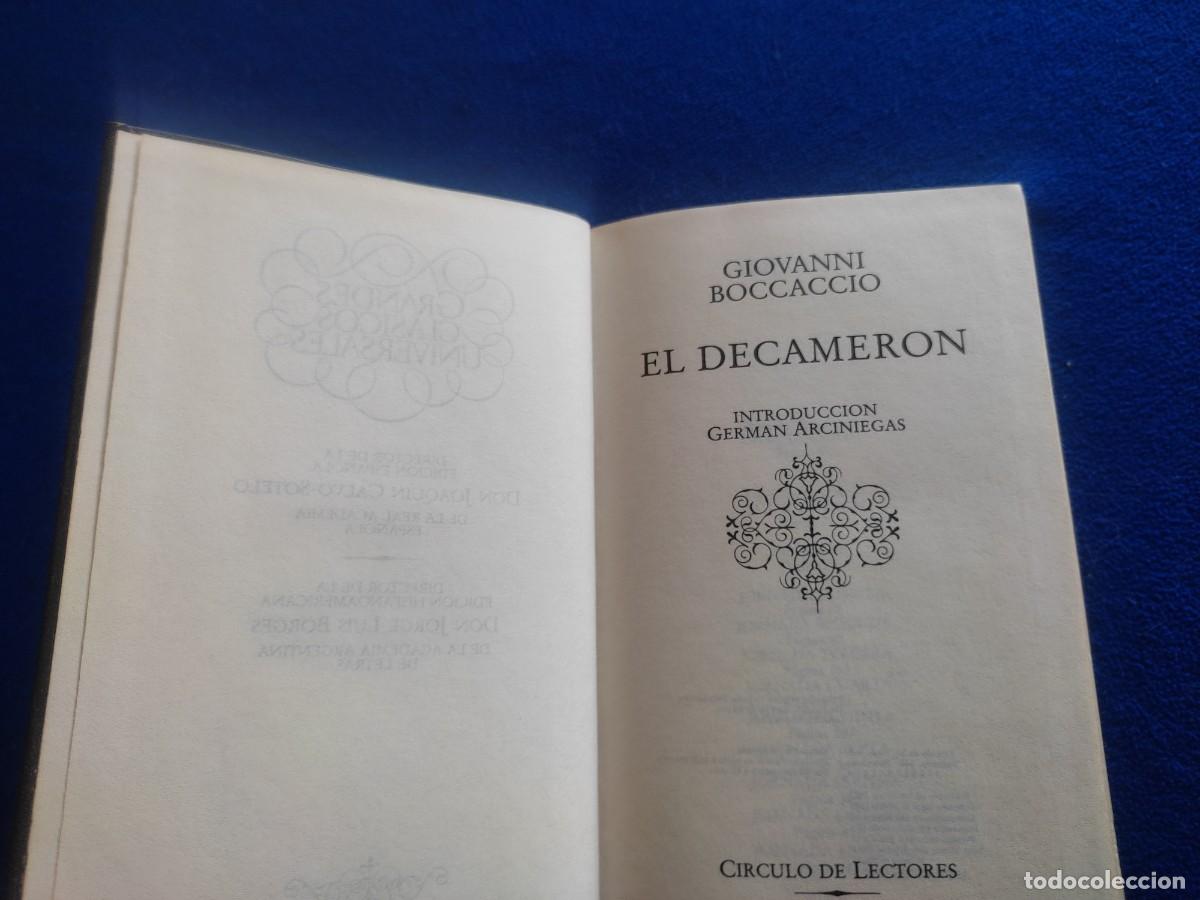 Libros de segunda mano: El Decamer&oacute;n Giovanni Boccaccio C&iacute;rculo de Lectores 1982 - Foto 4