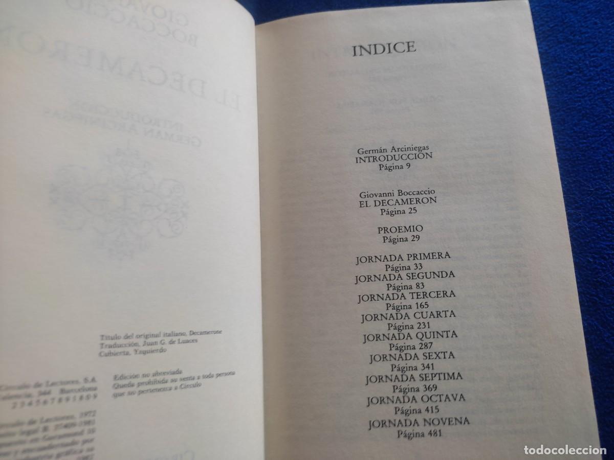 Libros de segunda mano: El Decamer&oacute;n Giovanni Boccaccio C&iacute;rculo de Lectores 1982 - Foto 6