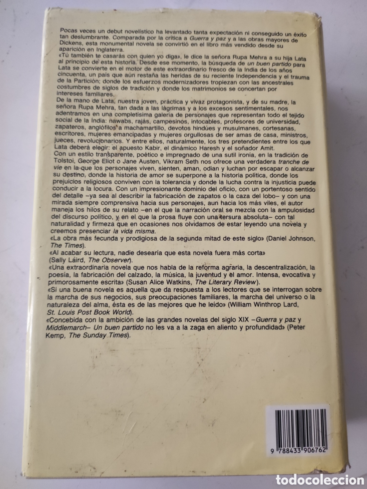 Libros de segunda mano: UN BUEN PARTIDO .- Vikram Seth - Foto 2