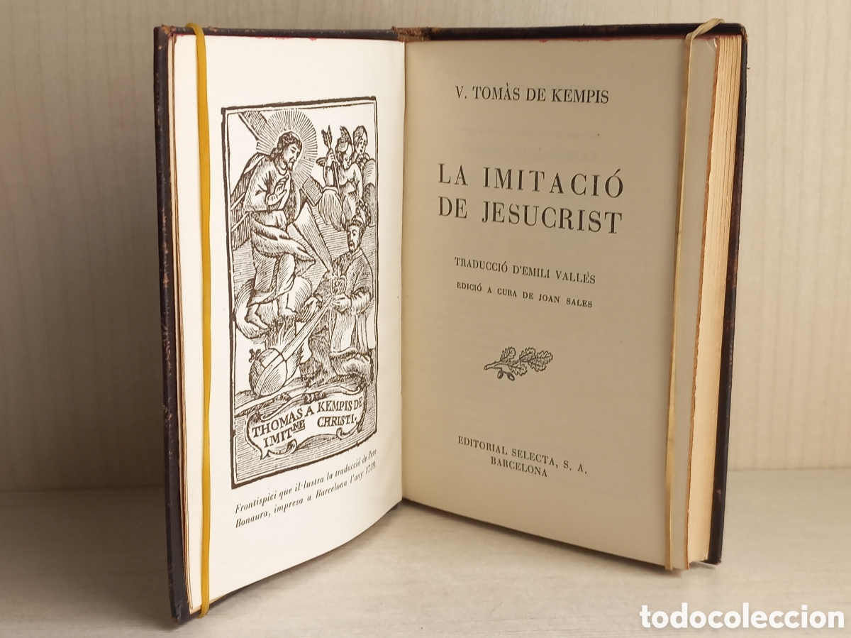 Libros de segunda mano: La imitaci&oacute; de Jesucrist. Tom&agrave;s de Kempis. Selecta, 1953. Catal&aacute;n. - Foto 4