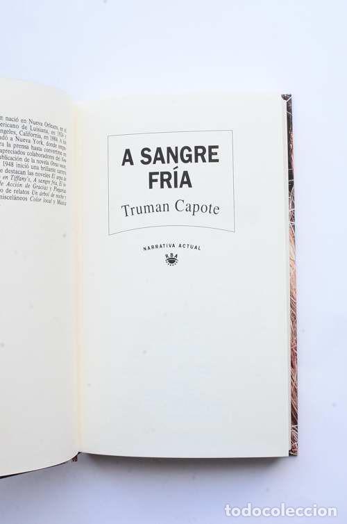 Libros de segunda mano: A sangre fr&iacute;a - CAPOTE, Truman - Foto 2