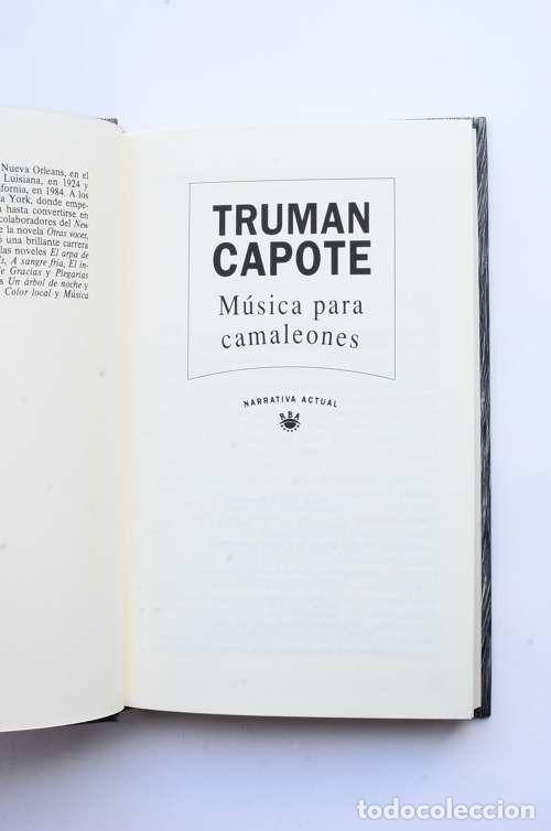 Libros de segunda mano: M&uacute;sica para camaleones - CAPOTE, Truman - Foto 2