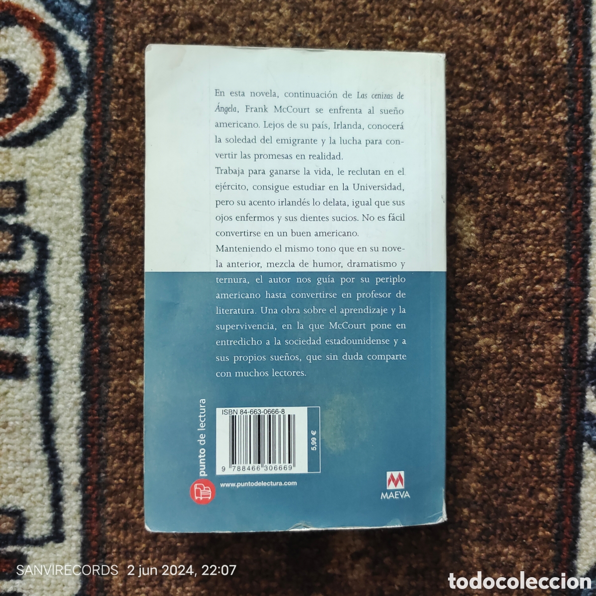 Libros de segunda mano: LO ES (FRANK MCCOURT) (PUNTO DE LECTURA) - Foto 2