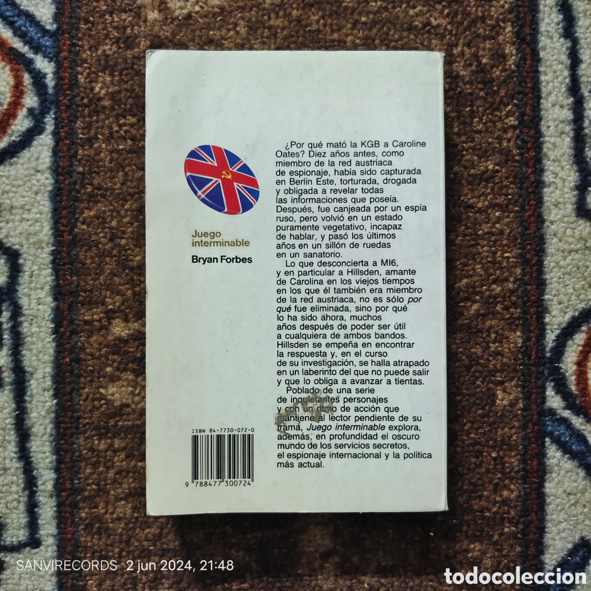 Libros de segunda mano: JUEGO INTERMINABLE (BRYAN FORBES) (VIDORAMA) - Foto 2