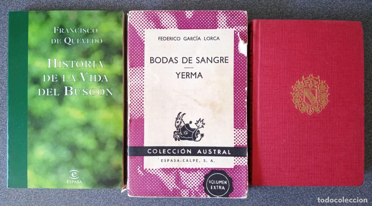 Libros de segunda mano: Lote libros cl&aacute;sicos Historia De La Vida Del Busc&oacute;n Bodas De Sangre Cuentos De La Alhambra