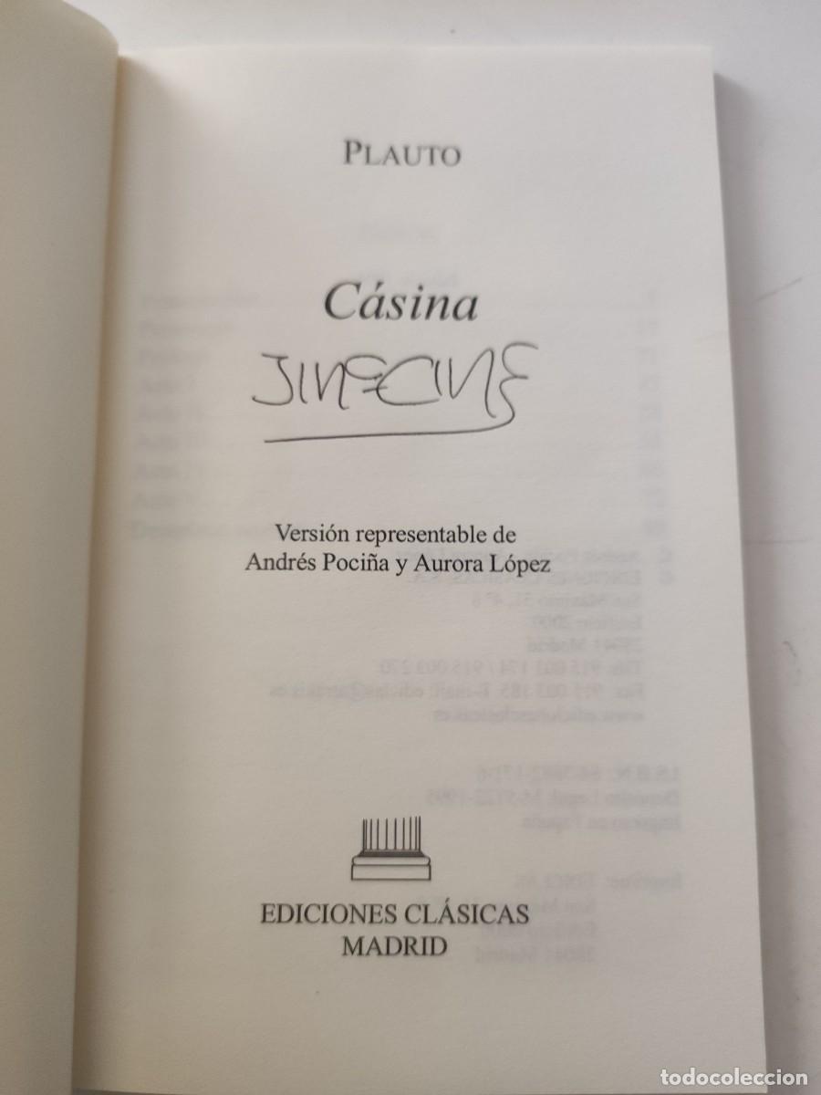 Libros de segunda mano: C&aacute;sina. Plauto. Ediciones Cl&aacute;sicas. - Foto 3