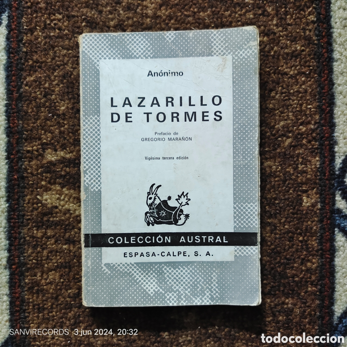 Libros de segunda mano: LAZARILLO DE TORMES (ANONIMO) (COLECCI&Oacute;N AUSTRAL, ESPASA-CALPE) - Foto 1