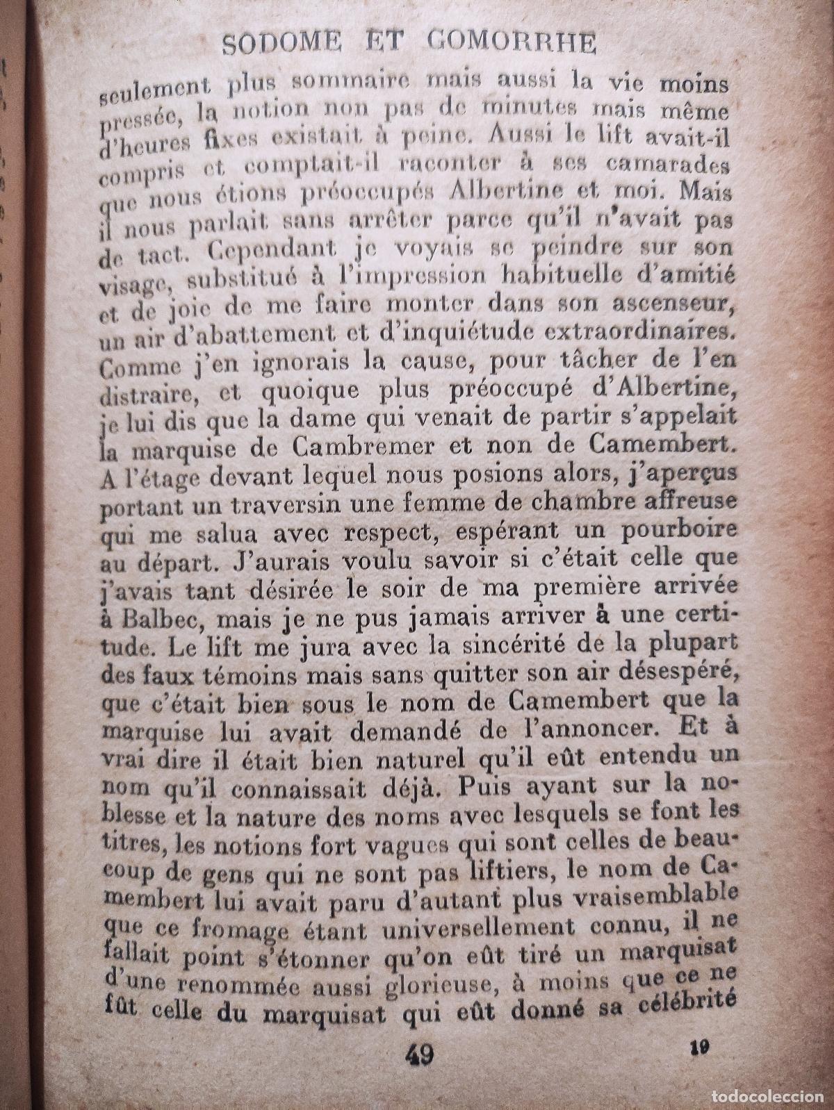 Libros de segunda mano: SODOME ET GOMORRE - 3 TOMOS - MARCEL PROUST - Foto 2