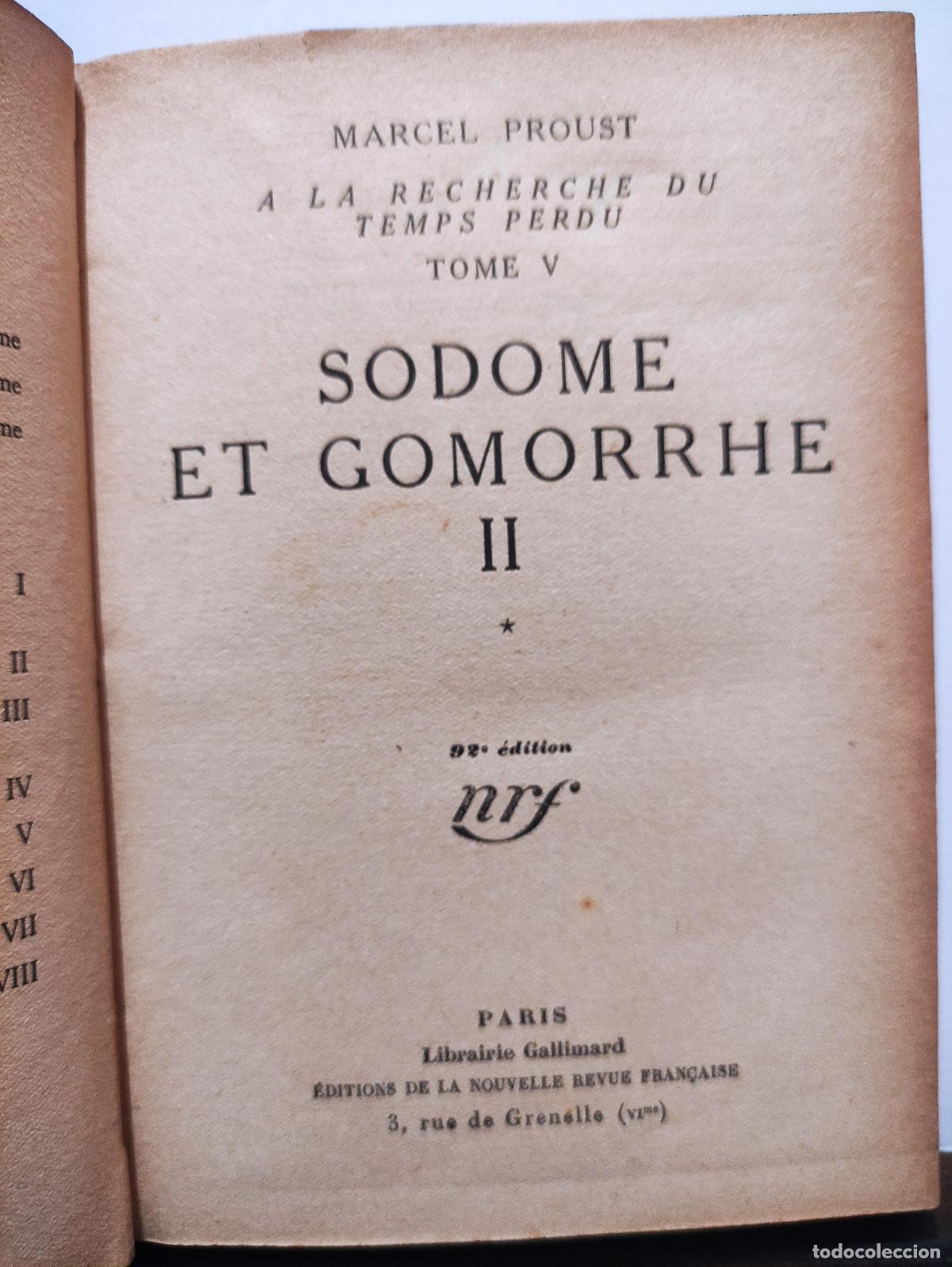 Libros de segunda mano: SODOME ET GOMORRE - 3 TOMOS - MARCEL PROUST - Foto 3