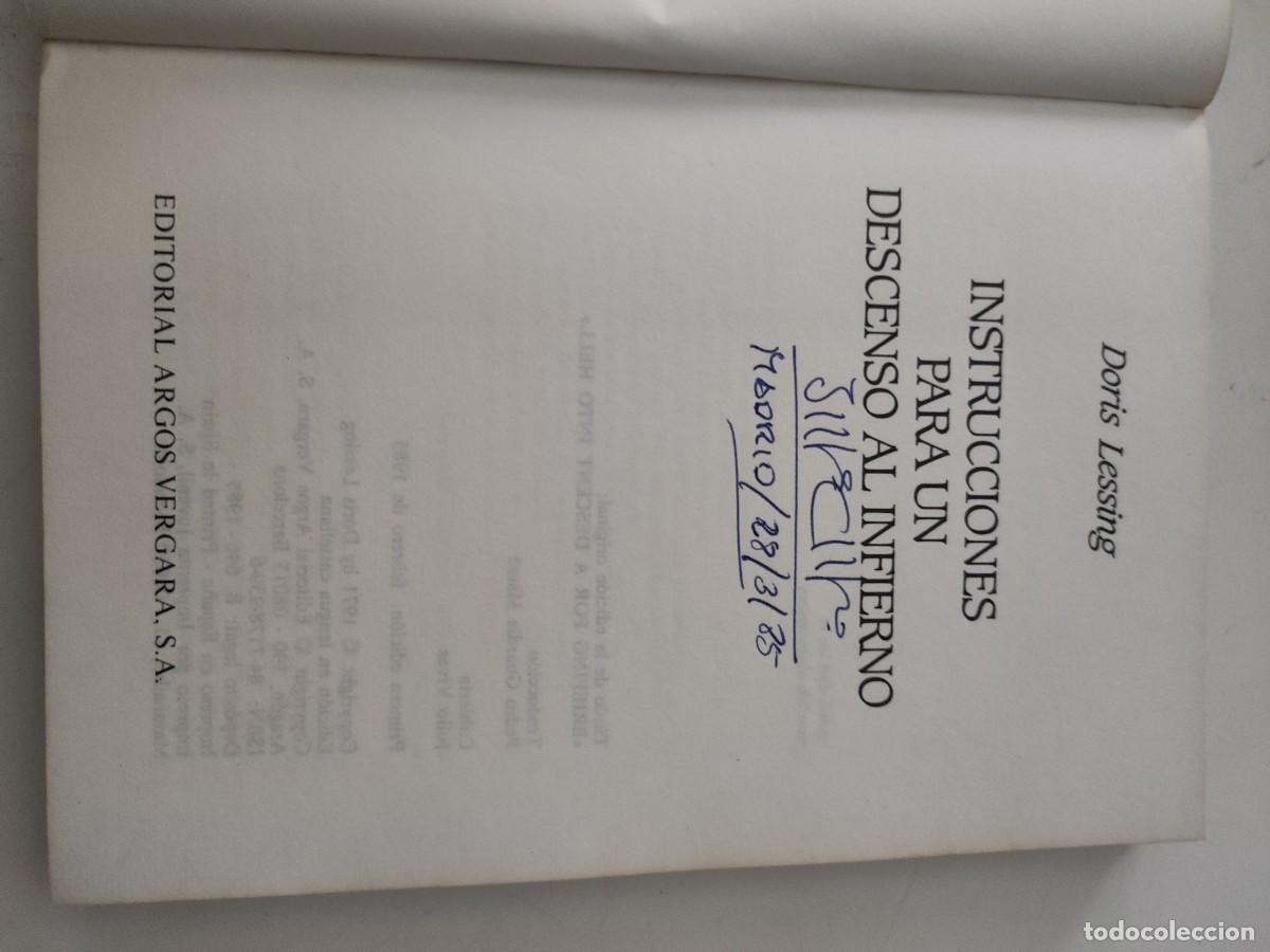 Libros de segunda mano: Instrucciones para un descenso al infierno. Doris Leasing. - Foto 3