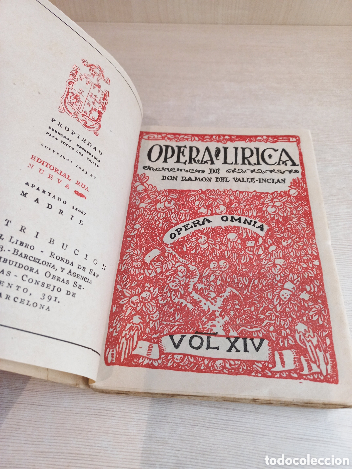 Libros de segunda mano: Opera L&iacute;rica. Ramon del Valle Inclan. Opera Omnia, 1943. - Foto 5
