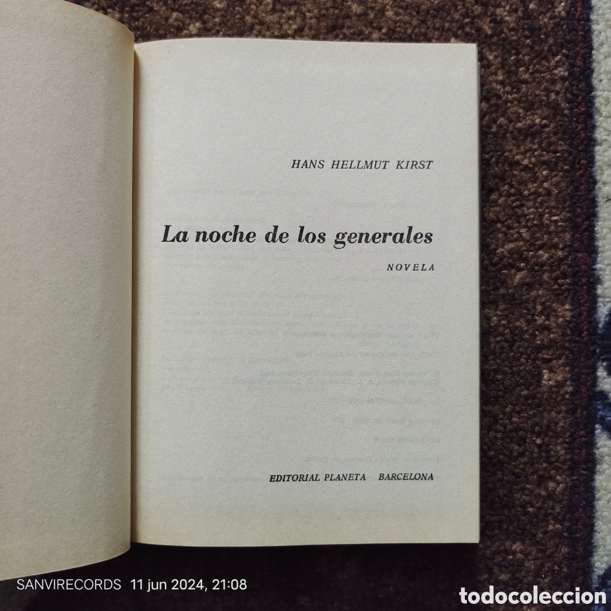 Libros de segunda mano: LA NOCHE DE LOS GENERALES (HANS HELLMUT KIRST) (PLANETA) - Foto 2