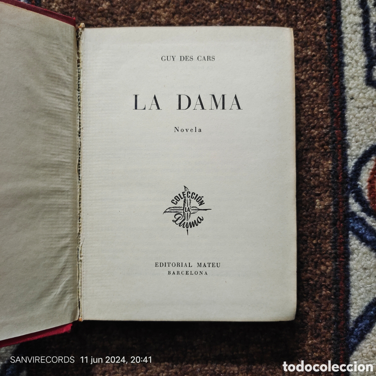 Libros de segunda mano: LA DAMA (GUY DES CARS) (MATEU) - Foto 2