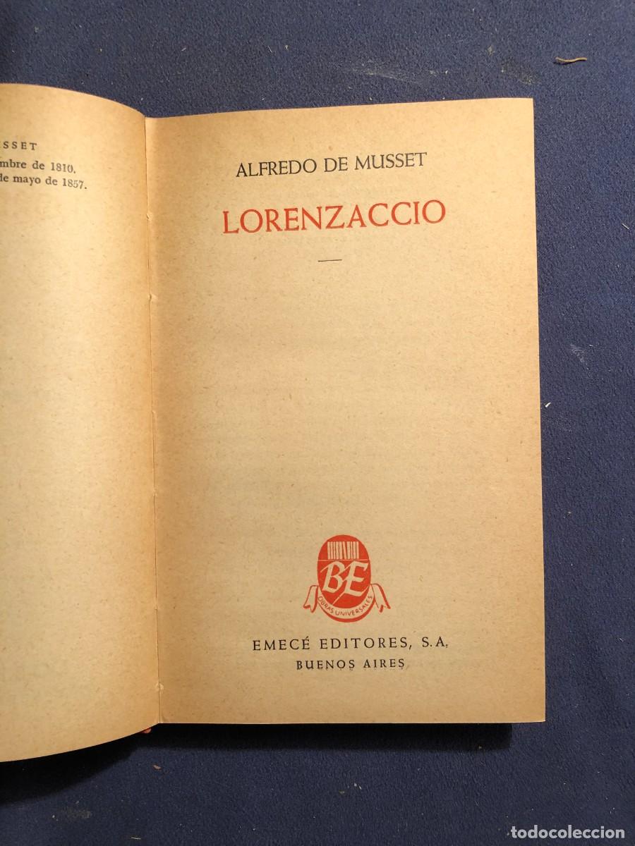 Libros de segunda mano: ALFRED DE MUSSET: - LORENZACCIO - (1949) - Foto 2