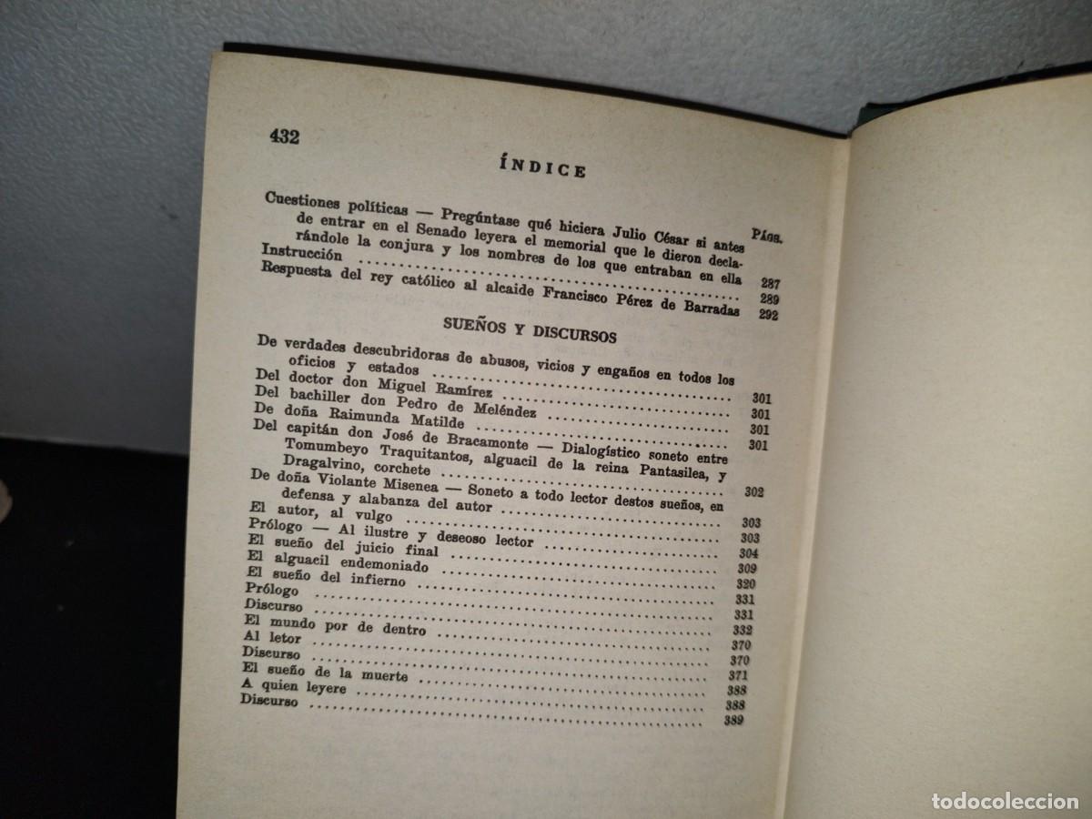 Libros de segunda mano: 103- LOS CL&Aacute;SICOS. OBRAS ESCOGIDAS. QUEVEDO - Foto 7