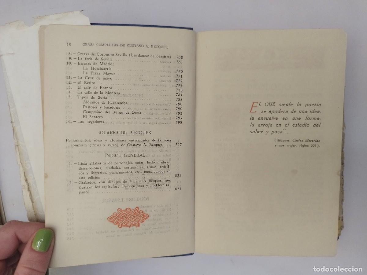 Libros de segunda mano: Gustavo A. B&eacute;cquer. Obras completas. Ed. Joaqu&iacute;n Gil. 2&ordf; edici&oacute;n, 1944. - Foto 4