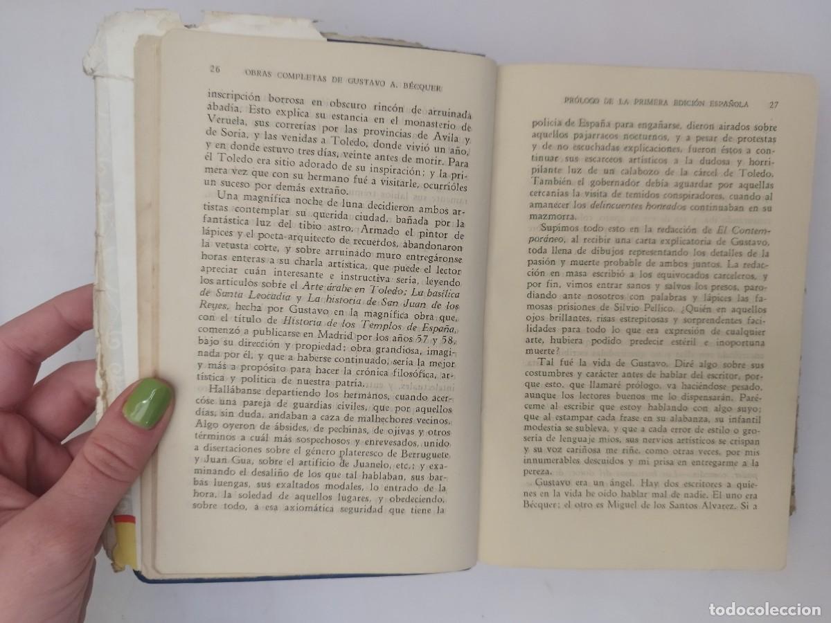 Libros de segunda mano: Gustavo A. B&eacute;cquer. Obras completas. Ed. Joaqu&iacute;n Gil. 2&ordf; edici&oacute;n, 1944. - Foto 5