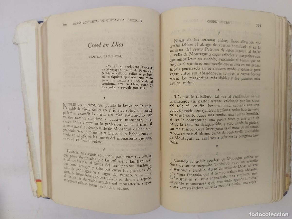 Libros de segunda mano: Gustavo A. B&eacute;cquer. Obras completas. Ed. Joaqu&iacute;n Gil. 2&ordf; edici&oacute;n, 1944. - Foto 6