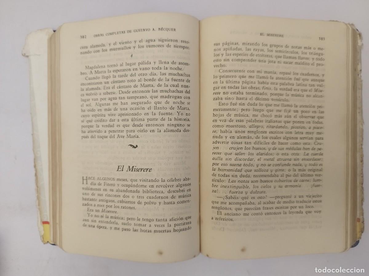 Libros de segunda mano: Gustavo A. B&eacute;cquer. Obras completas. Ed. Joaqu&iacute;n Gil. 2&ordf; edici&oacute;n, 1944. - Foto 7