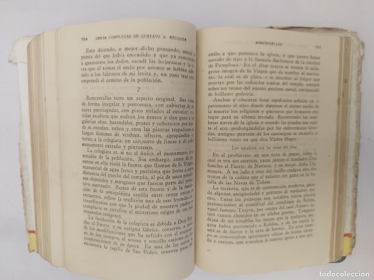 Libros de segunda mano: Gustavo A. B&eacute;cquer. Obras completas. Ed. Joaqu&iacute;n Gil. 2&ordf; edici&oacute;n, 1944. - Foto 10