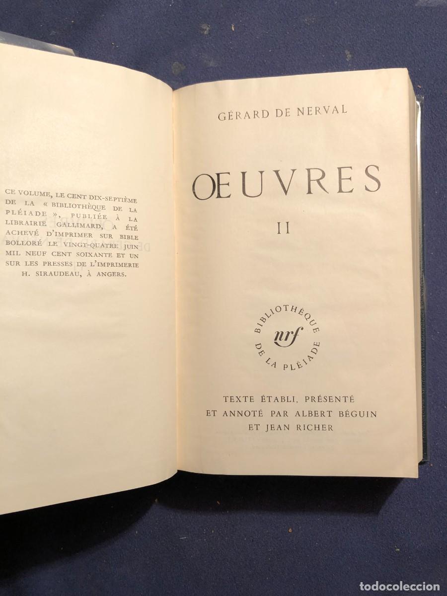 Libros de segunda mano: GERARD DE NERVAL: - OEUVRES COMPLETES (TOME II ) - (1989) - Foto 3