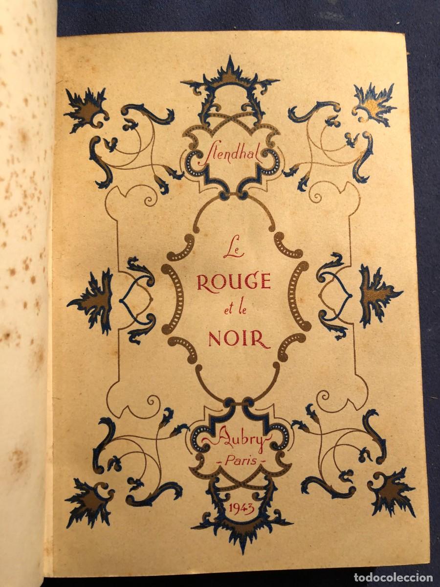 Libros de segunda mano: STENDHAL: - LE ROUGE ET LE NOIR - (1943) - Foto 3