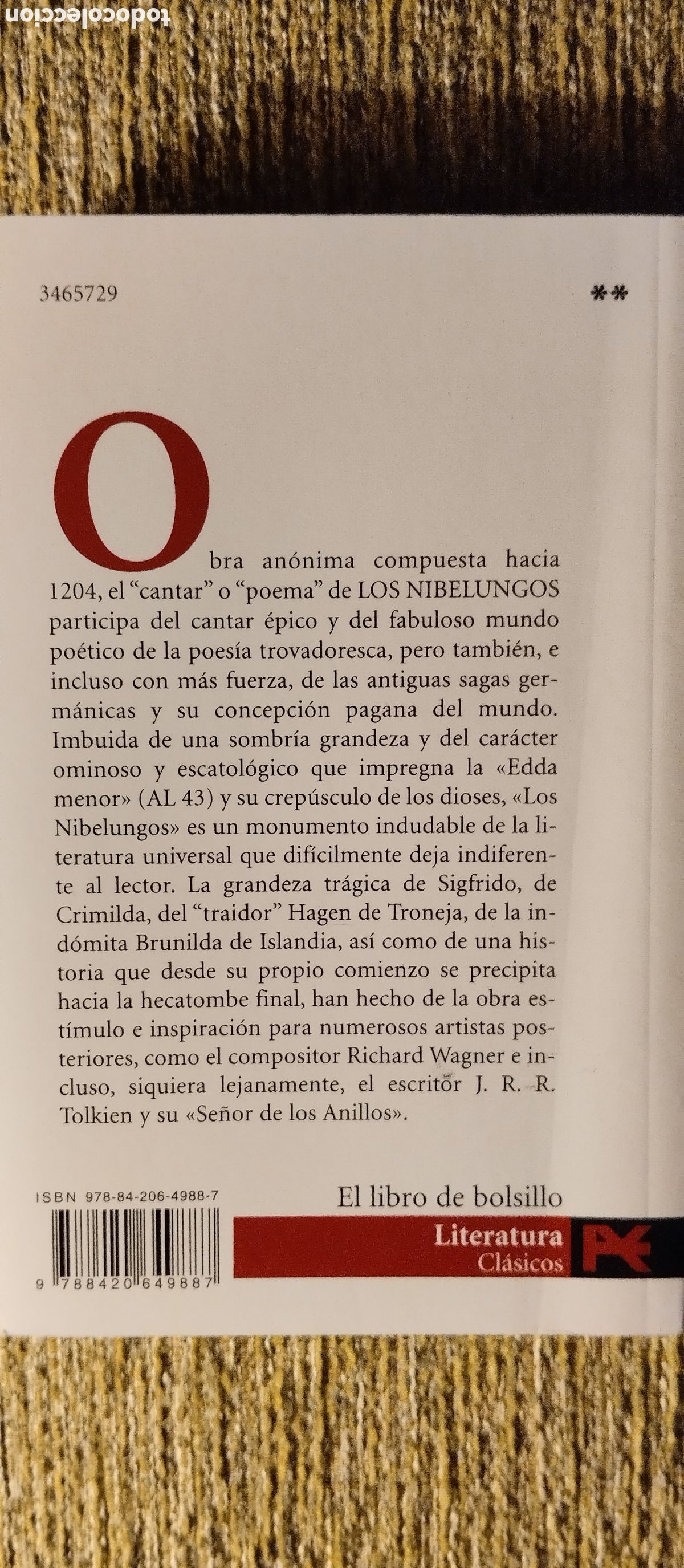 Libros de segunda mano: Los Nibelungos, versi&oacute;n de Jos&eacute; Miguel M&iacute;nguez Sender - Foto 2