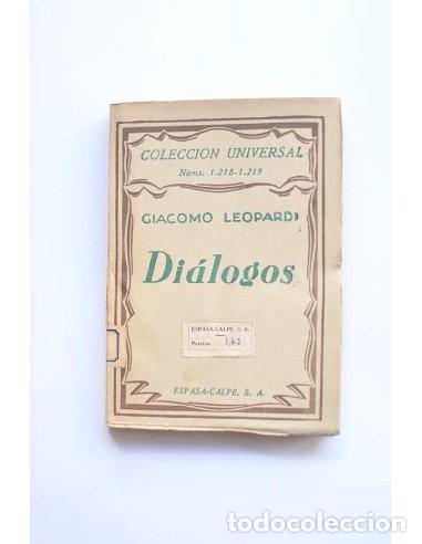 Libros de segunda mano: Giacomo Leopardi. Di&aacute;logos - LEOPARDI, Giacomo - Foto 1
