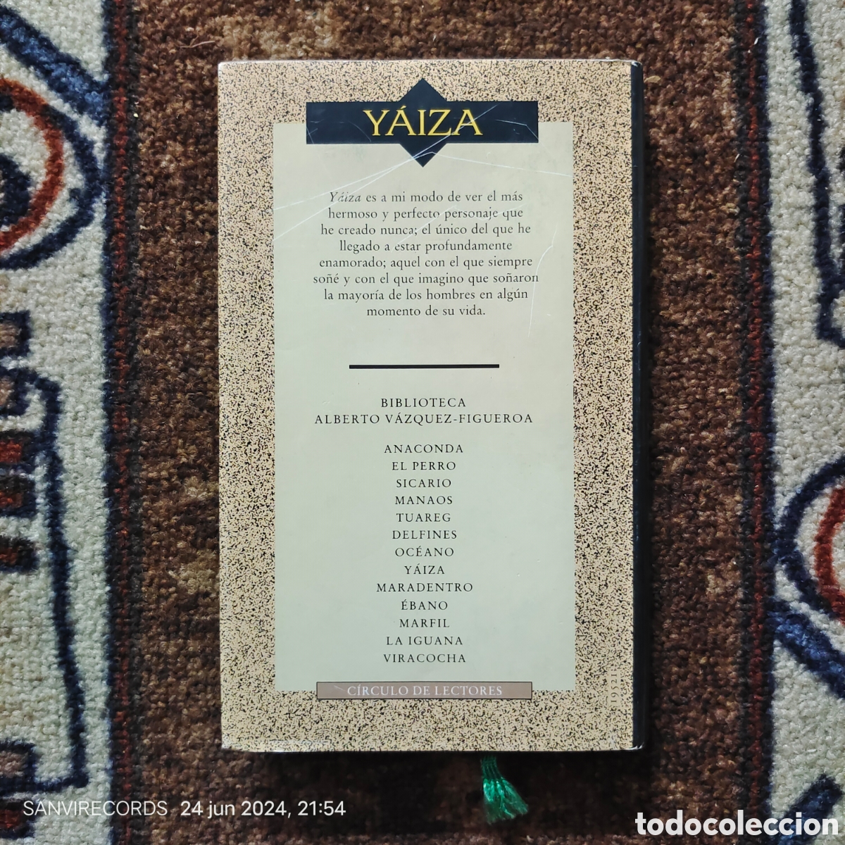 Libros de segunda mano: YAIZA (ALBERTO V&Aacute;ZQUEZ-FIGUEROA) (C&Iacute;RCULO DE LECTORES) - Foto 2