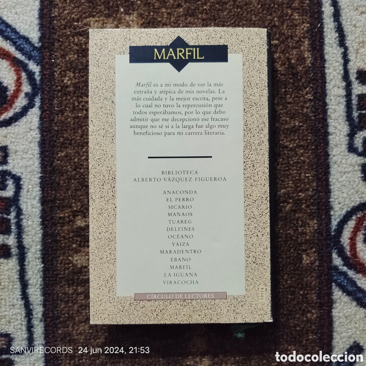 Libros de segunda mano: MARFIL (ALBERTO V&Aacute;ZQUEZ-FIGUEROA) (C&Iacute;RCULO DE LECTORES) - Foto 2