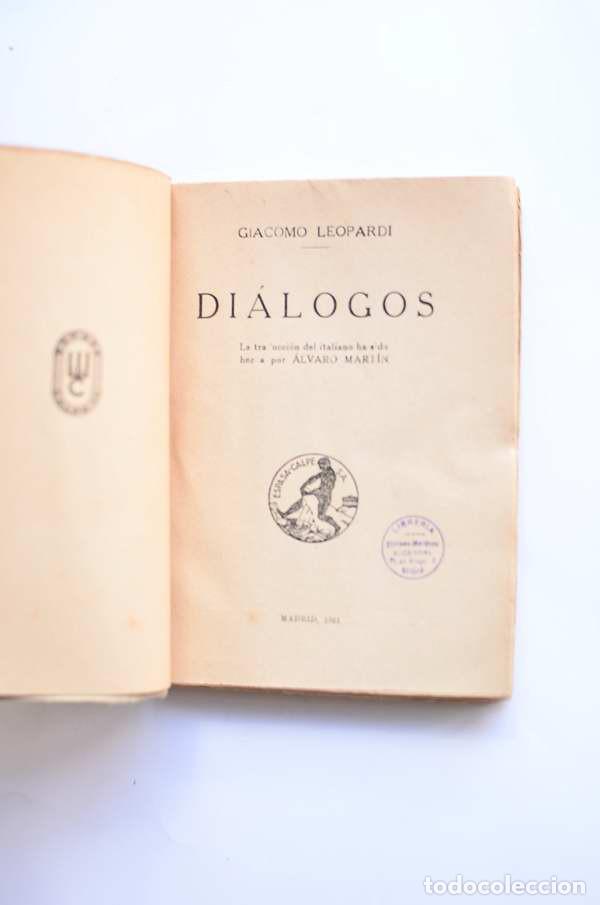Libros de segunda mano: Giacomo Leopardi. Di&aacute;logos - LEOPARDI, Giacomo - Foto 2
