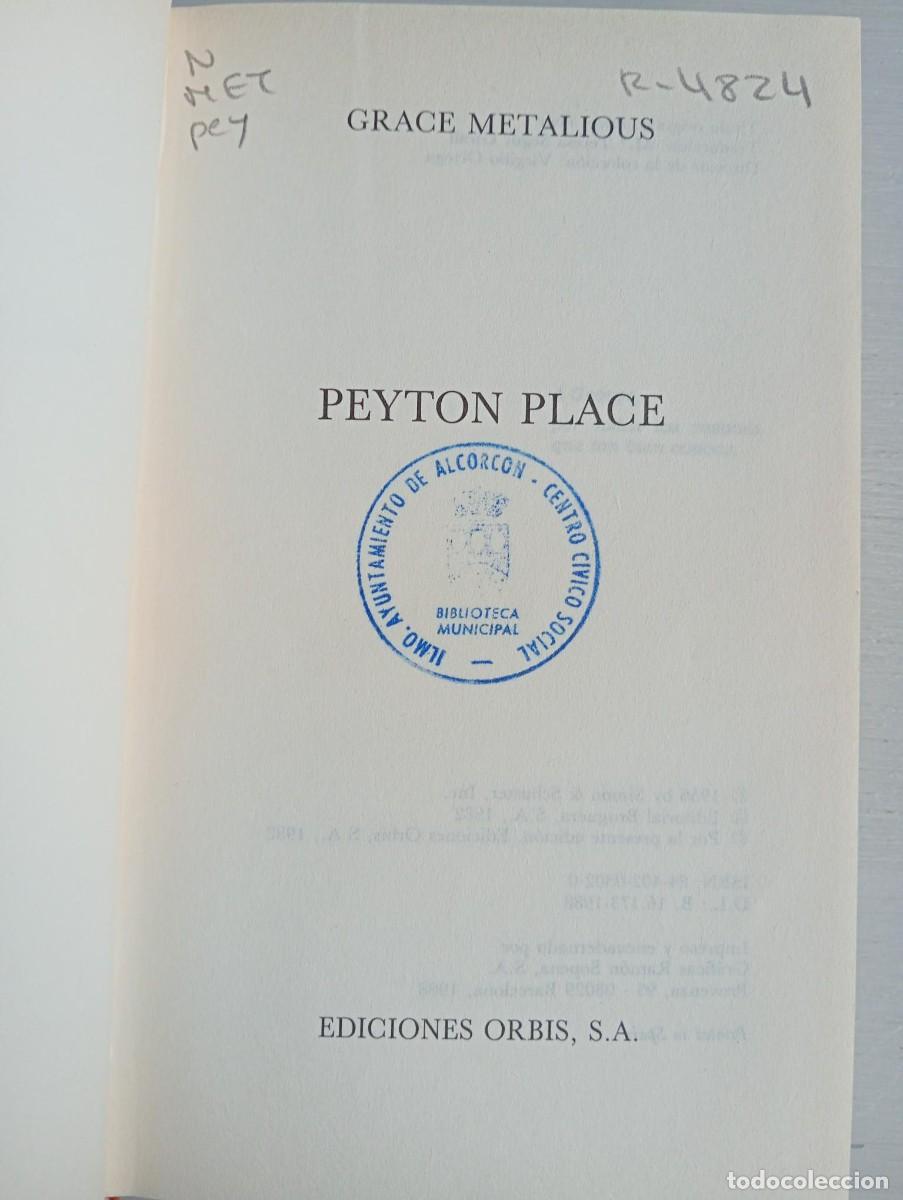 Libros de segunda mano: Peyton Place - Grace Metalios - Novelas de Cine - Orbis - 1988 - Foto 5