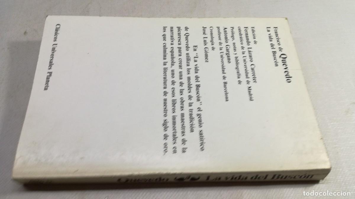 Libros de segunda mano: LA VIDA DEL BUSCON / FRANCISCO DE QUEVEDO / Z603 / PLANETA - Foto 2