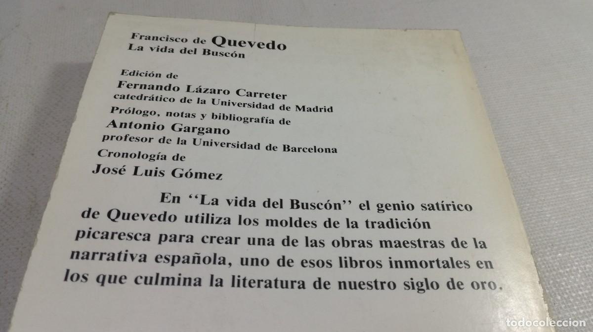 Libros de segunda mano: LA VIDA DEL BUSCON / FRANCISCO DE QUEVEDO / Z603 / PLANETA - Foto 4