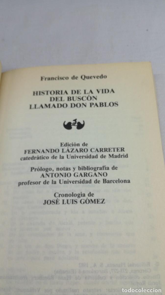 Libros de segunda mano: LA VIDA DEL BUSCON / FRANCISCO DE QUEVEDO / Z603 / PLANETA - Foto 9
