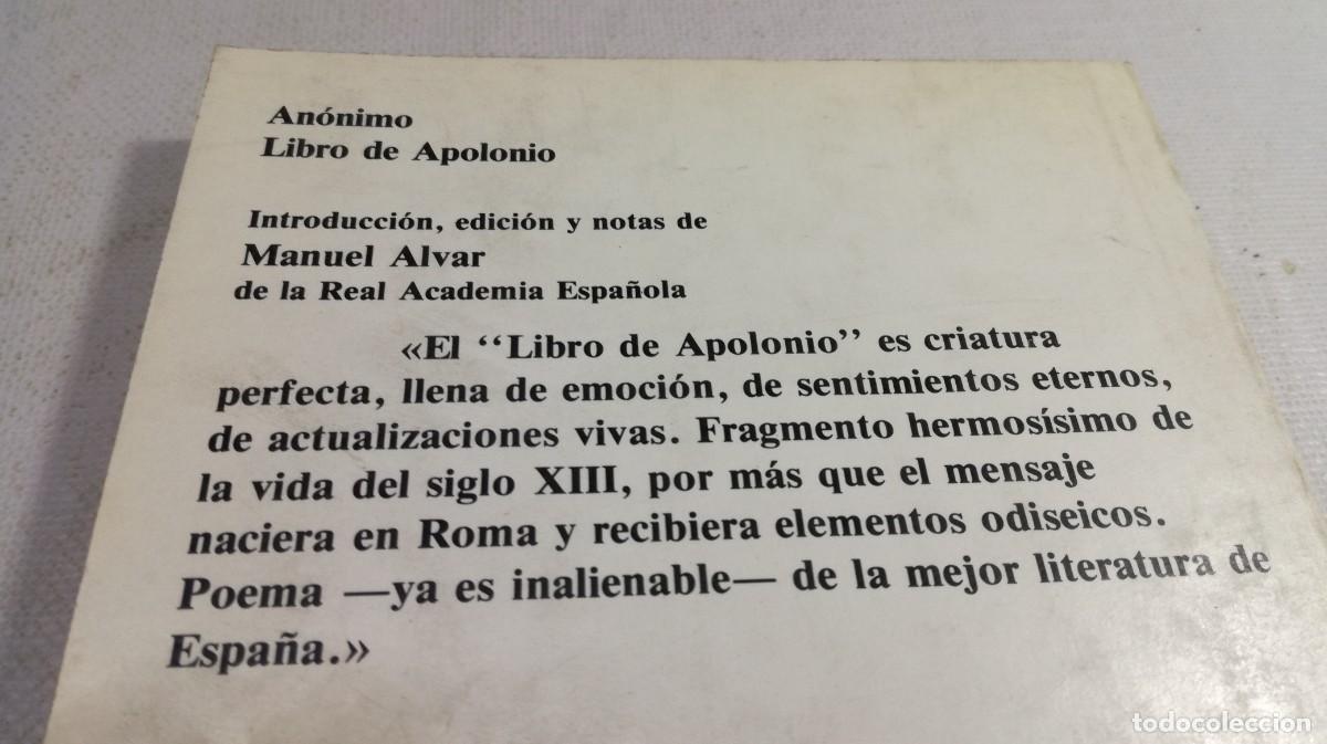 Libros de segunda mano: LIBRO DE APOLONIO / MANUEL ALVAR / Z603 / PLANETA - Foto 3