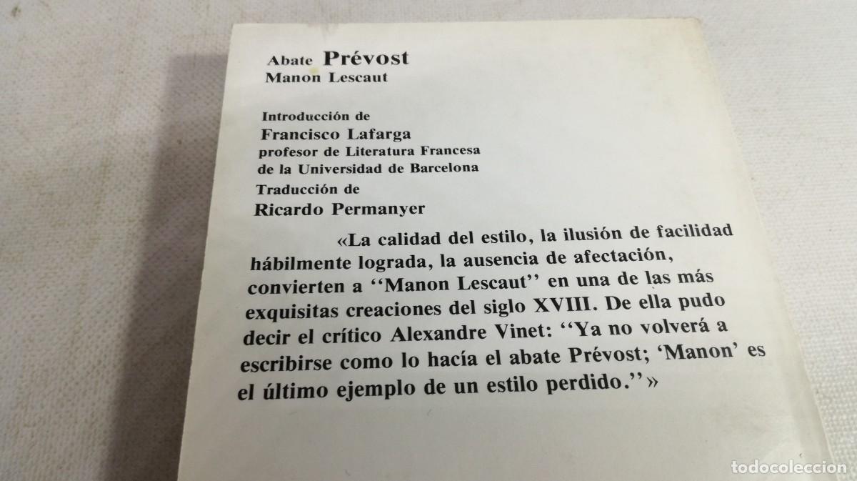 Libros de segunda mano: MANON LESCAUT / ABATE PREVOST / Z603 / PLANETA - Foto 3