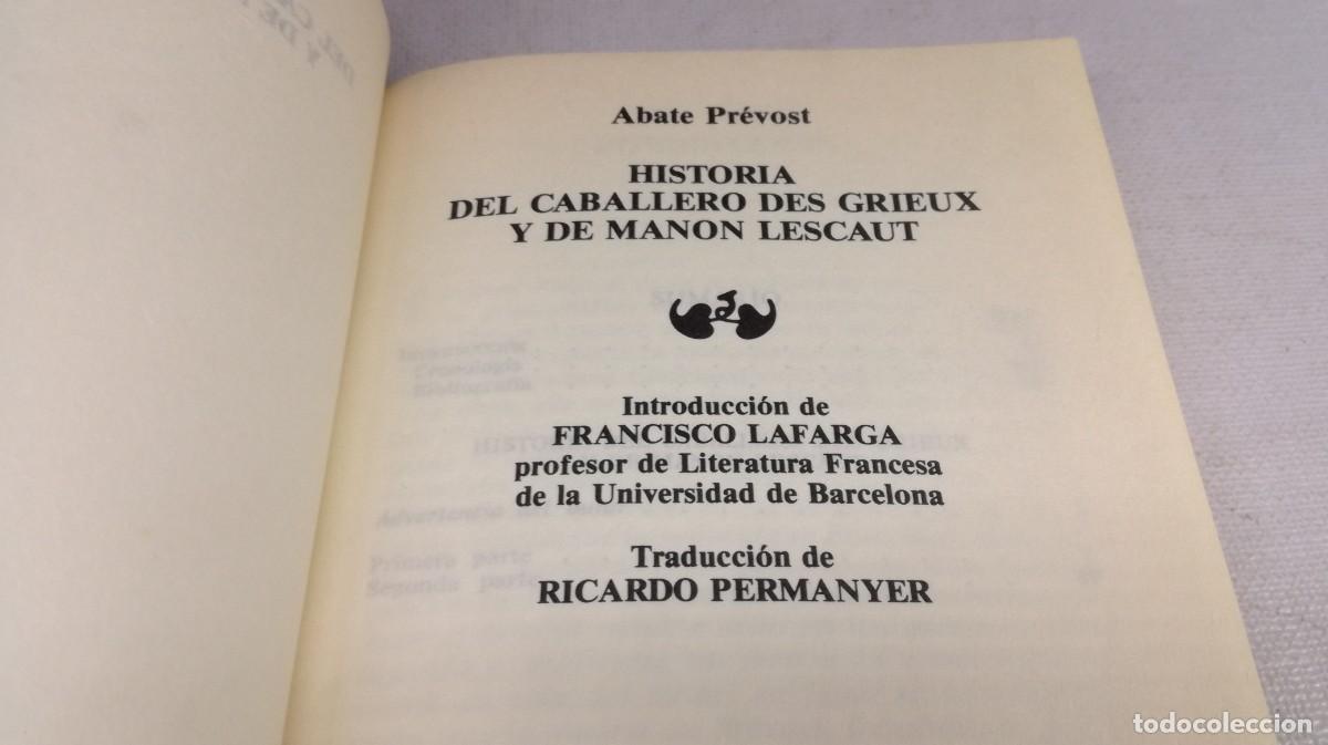 Libros de segunda mano: MANON LESCAUT / ABATE PREVOST / Z603 / PLANETA - Foto 5