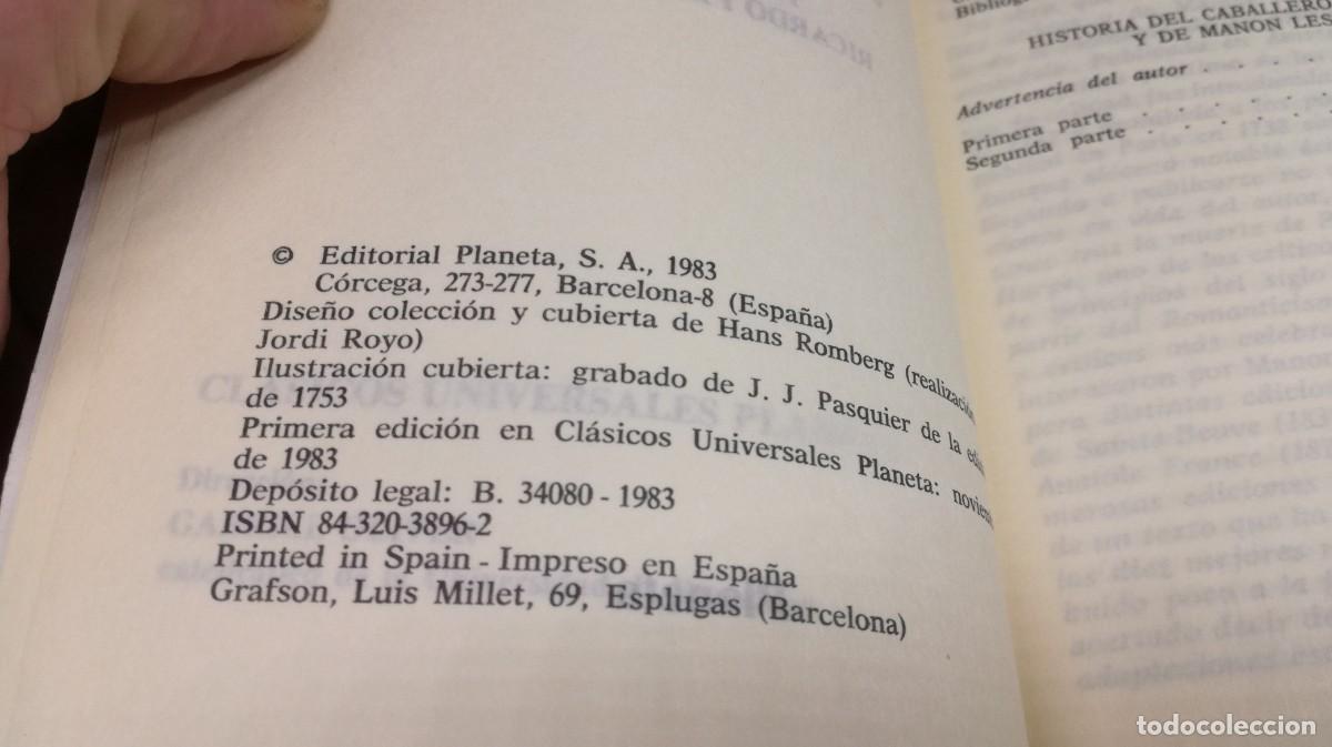 Libros de segunda mano: MANON LESCAUT / ABATE PREVOST / Z603 / PLANETA - Foto 6