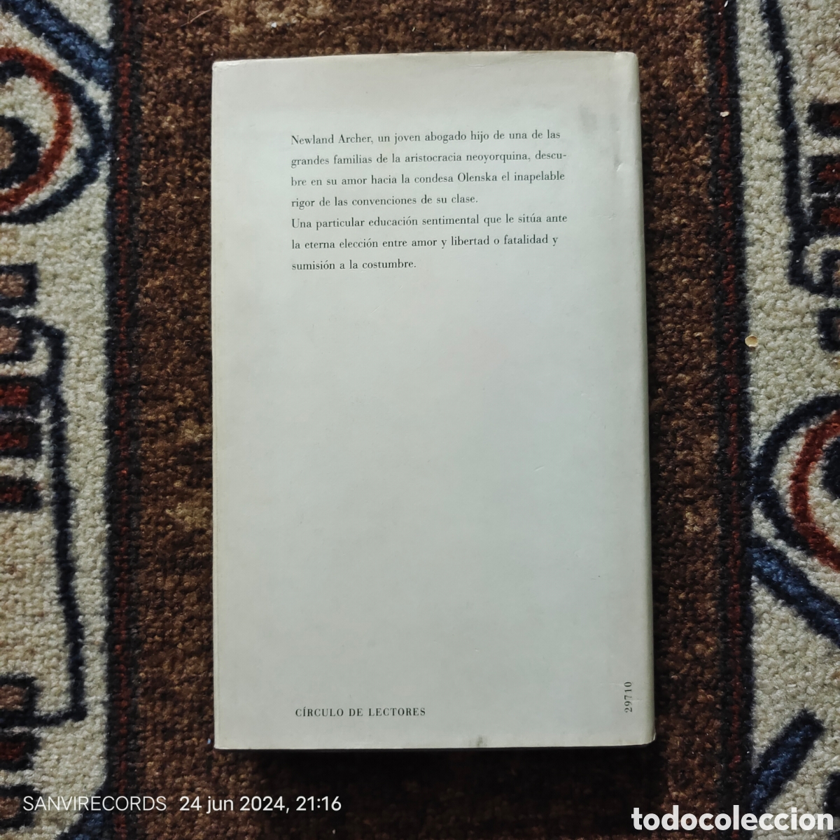 Libros de segunda mano: LA EDAD DE LA INOCENCIA (EDITH WHARTON) (C&Iacute;RCULO DE LECTORES) - Foto 2